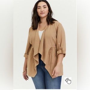 NWOT Torrid Drape Front Jacket